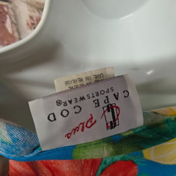 Vintage 80s Women's CAPE COD Floral Fruit Button Down Blouse Top 22W - Picture 8 of 8